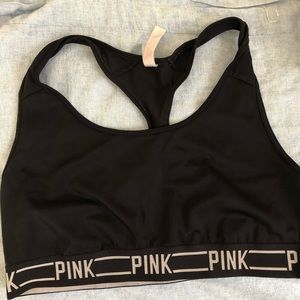 Pink sports bra
